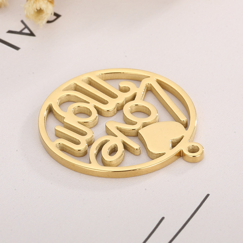 1 Piece Stainless Steel 18K Gold Plated Letter display picture 5