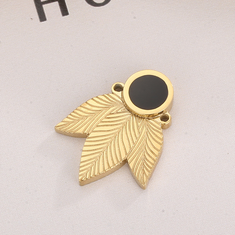 1 Piece Stainless Steel 18K Gold Plated Leaf display picture 5