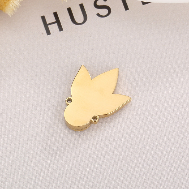 1 Piece Stainless Steel 18K Gold Plated Leaf display picture 6