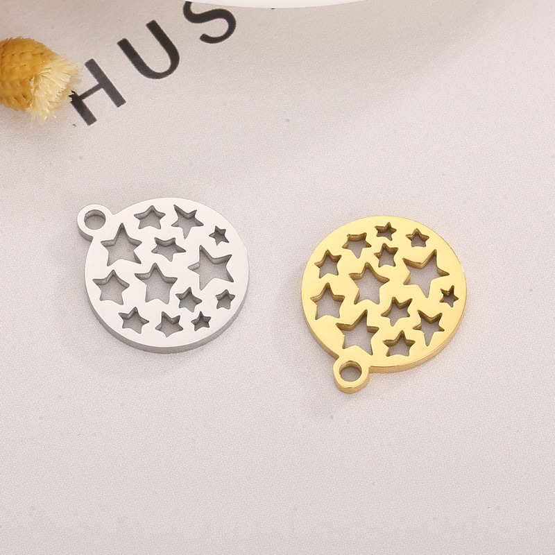 1 Piece Stainless Steel 18K Gold Plated Star display picture 2