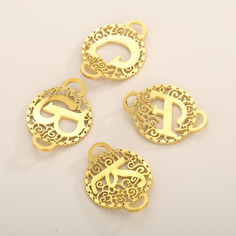 1 Piece Stainless Steel 18K Gold Plated Letter display picture 1