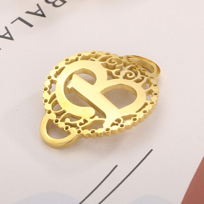 1 Piece Stainless Steel 18K Gold Plated Letter display picture 8