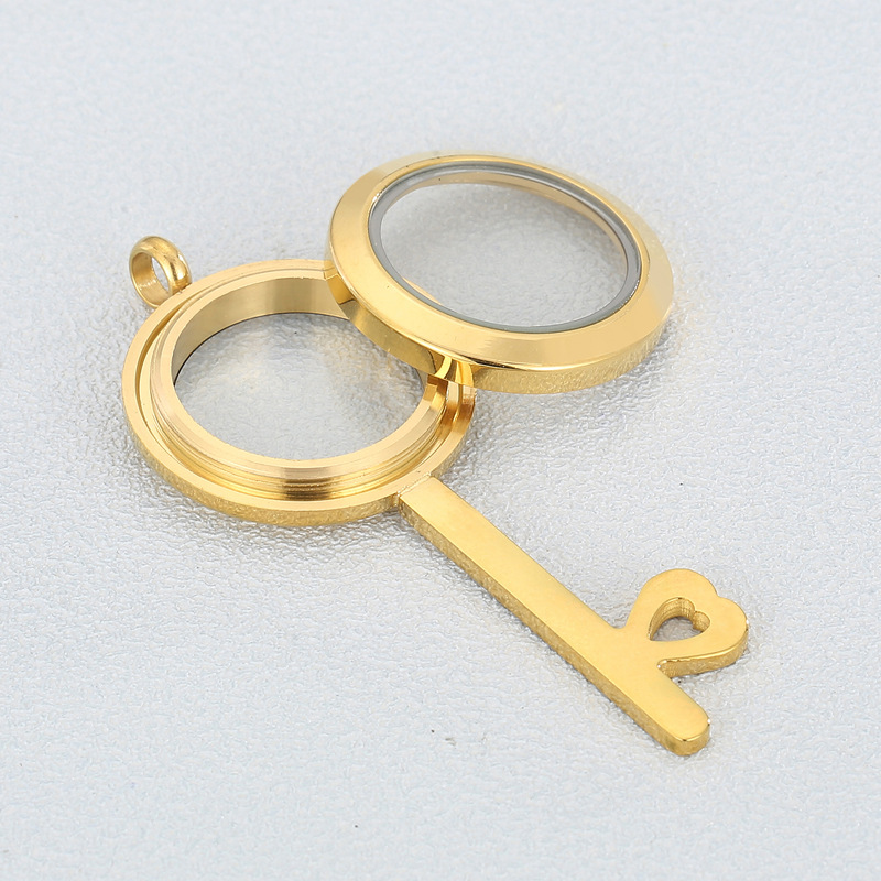 Lady Key Stainless Steel Plating Jewelry Accessories display picture 5