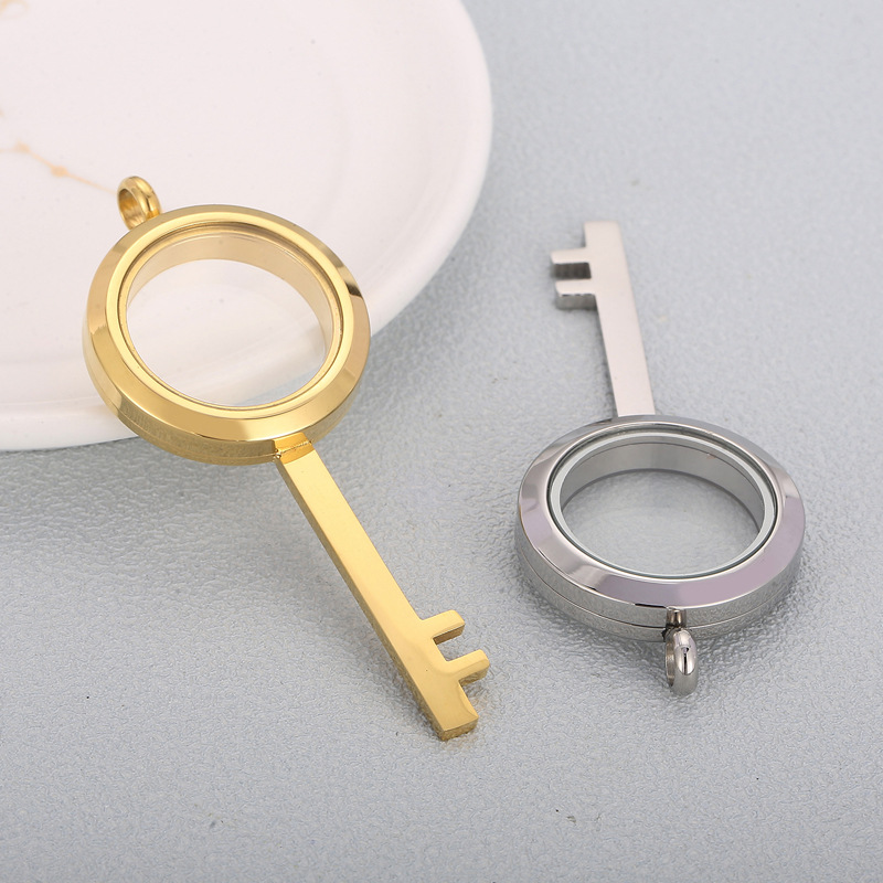 1 Piece Stainless Steel 18K Gold Plated Key display picture 2