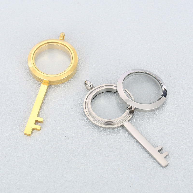 1 Piece Stainless Steel 18K Gold Plated Key display picture 3