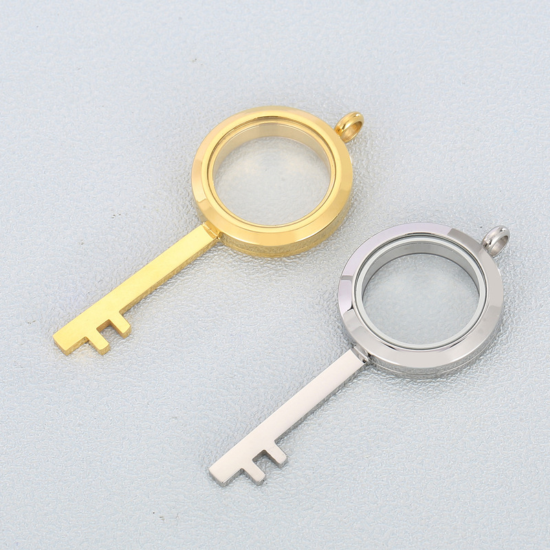 1 Piece Stainless Steel 18K Gold Plated Key display picture 4
