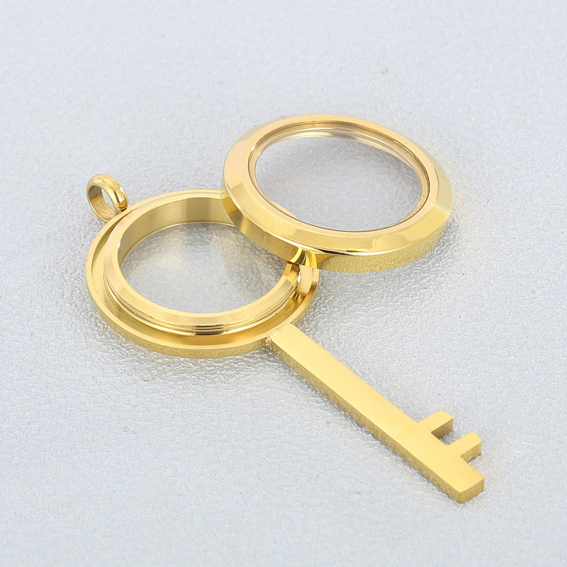 1 Piece Stainless Steel 18K Gold Plated Key display picture 5