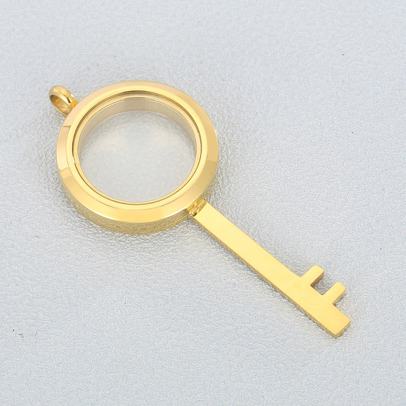 1 Piece Stainless Steel 18K Gold Plated Key display picture 6