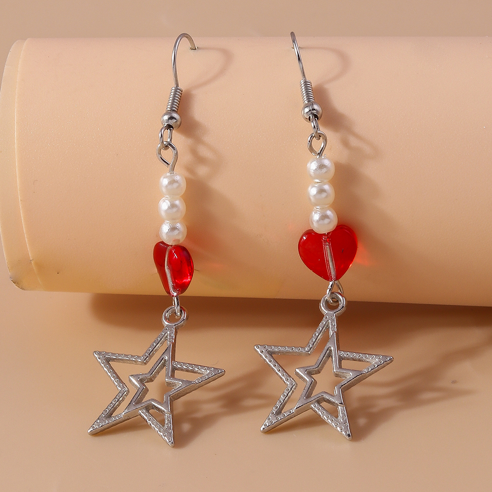 1 Pair Romantic Star Zinc Alloy Drop Earrings display picture 3