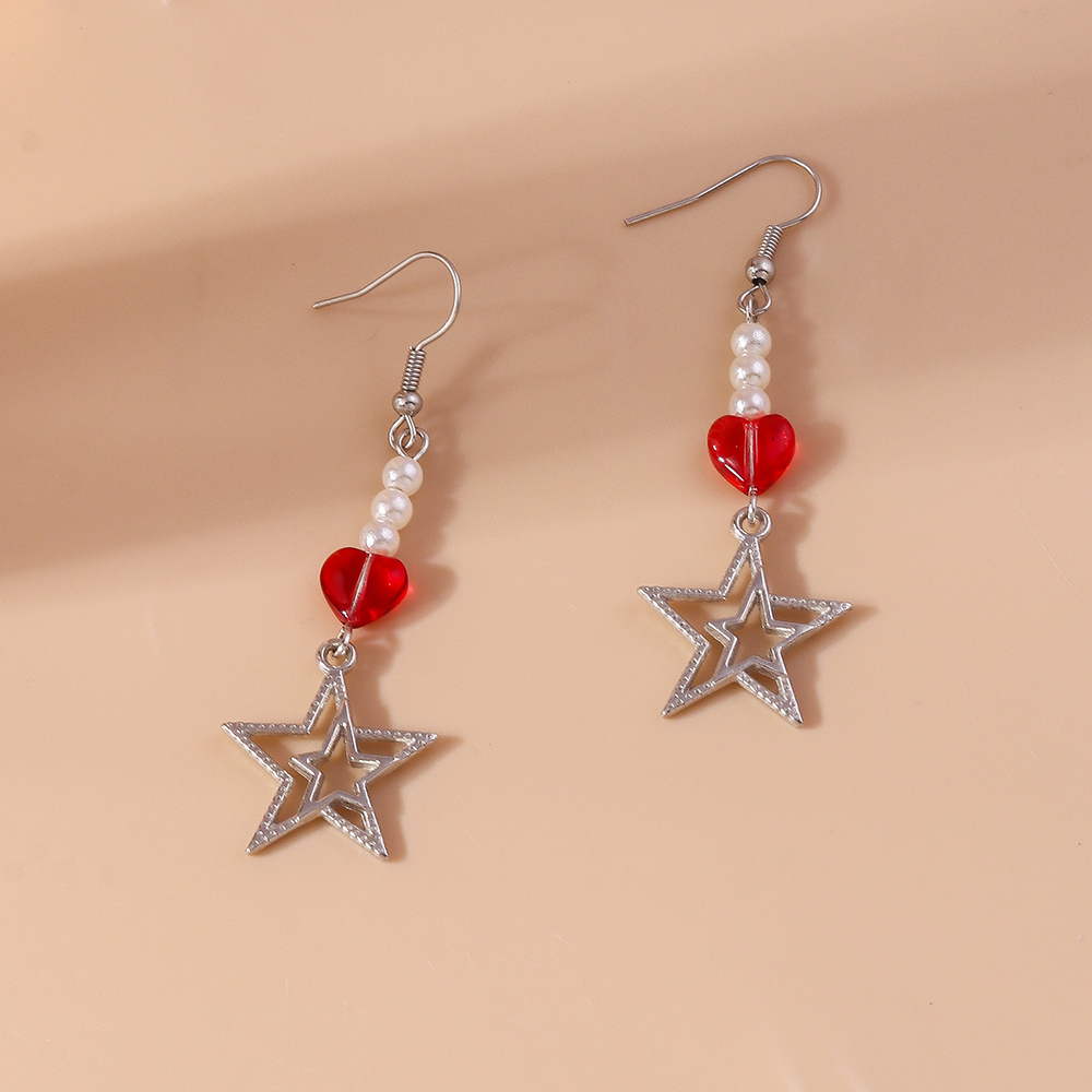 1 Pair Romantic Star Zinc Alloy Drop Earrings display picture 2