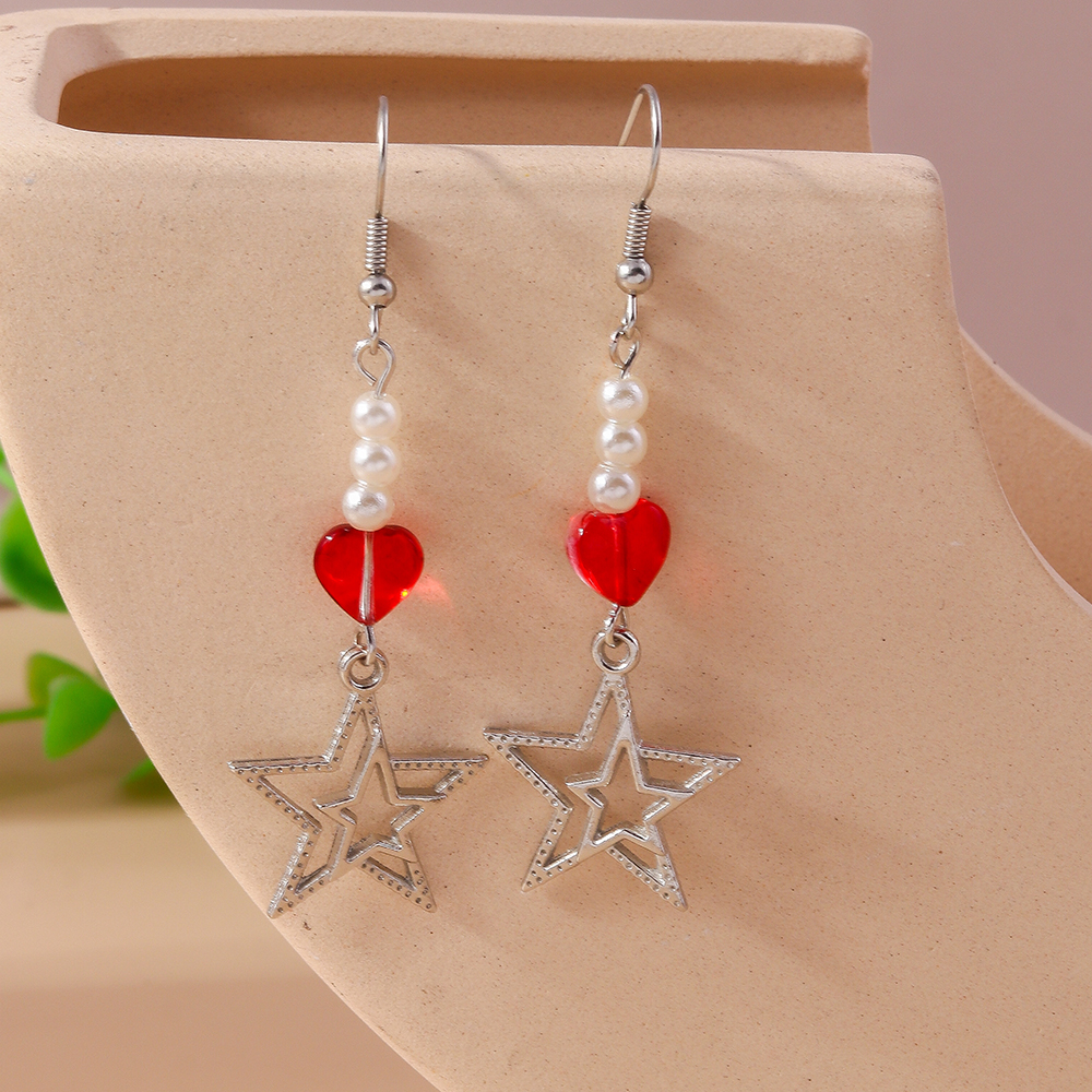 1 Pair Romantic Star Zinc Alloy Drop Earrings display picture 4
