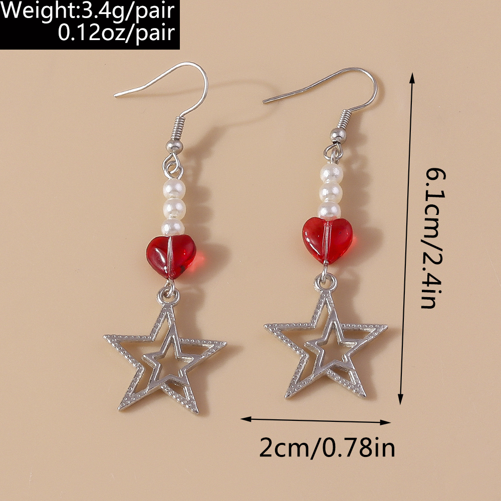 1 Pair Romantic Star Zinc Alloy Drop Earrings display picture 1
