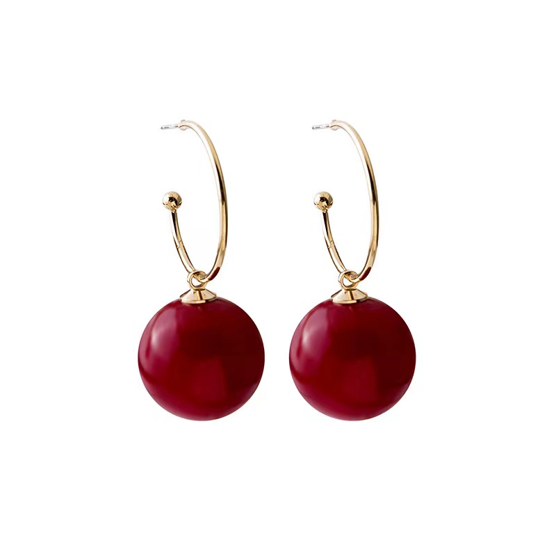 1 Pair Classic Style Round Alloy Drop Earrings display picture 3