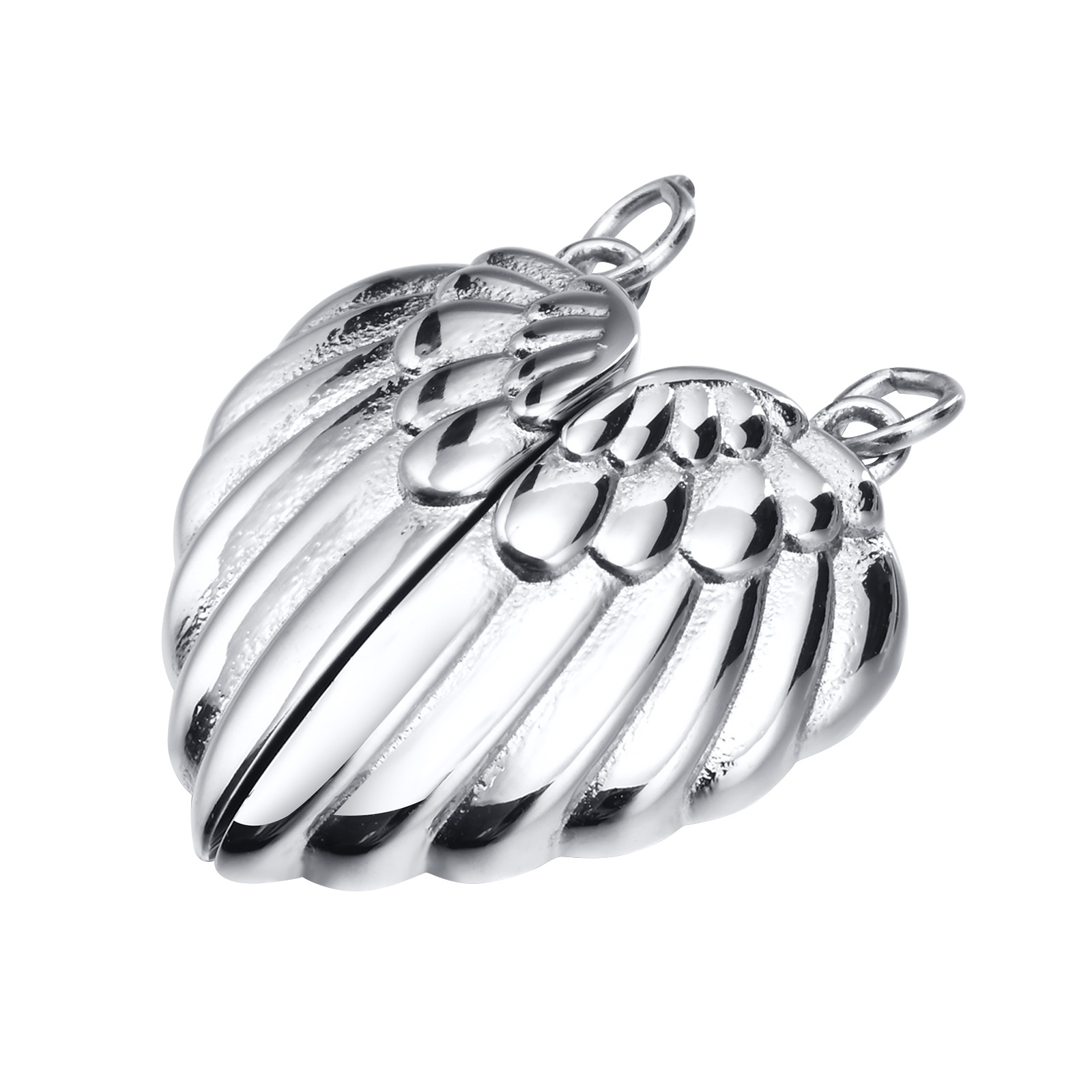 304 Stainless Steel Simple Style Patchwork Heart Shape Wings display picture 6