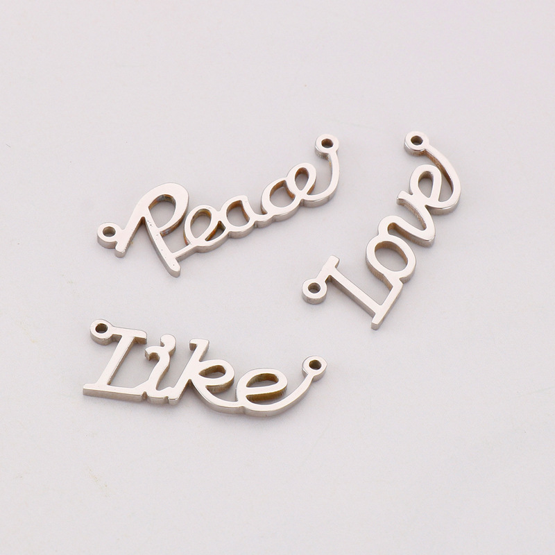 Romantic Letter Stainless Steel Jewelry Accessories display picture 2