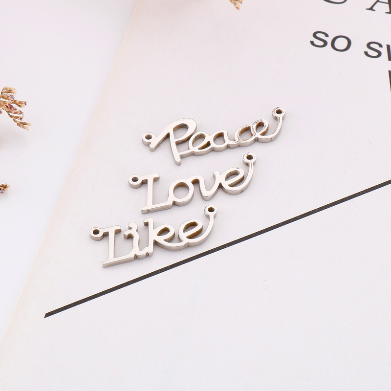 Romantic Letter Stainless Steel Jewelry Accessories display picture 3