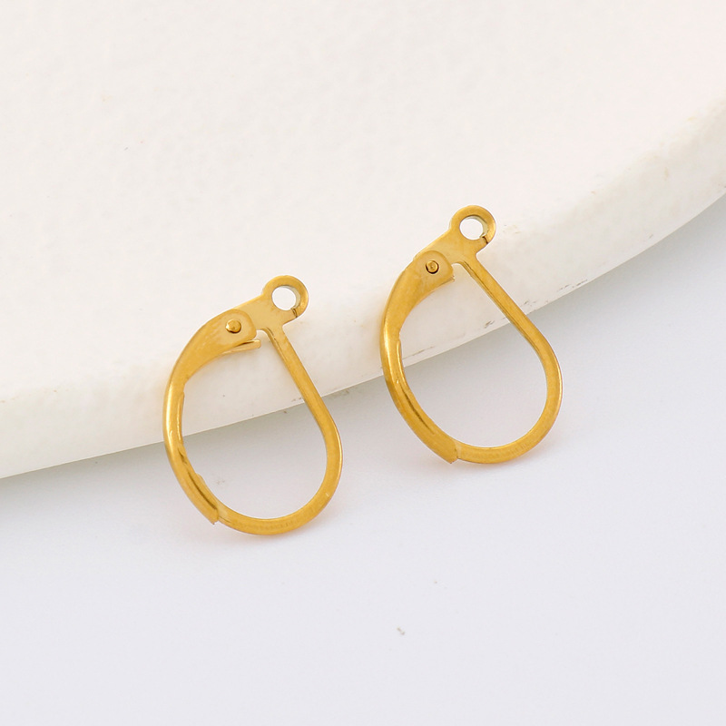1 Pair Stainless Steel 18K Gold Plated Solid Color display picture 3