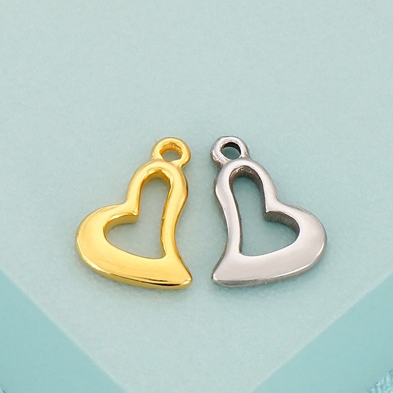 Simple Style Heart Shape Stainless Steel Plating Jewelry Accessories display picture 1