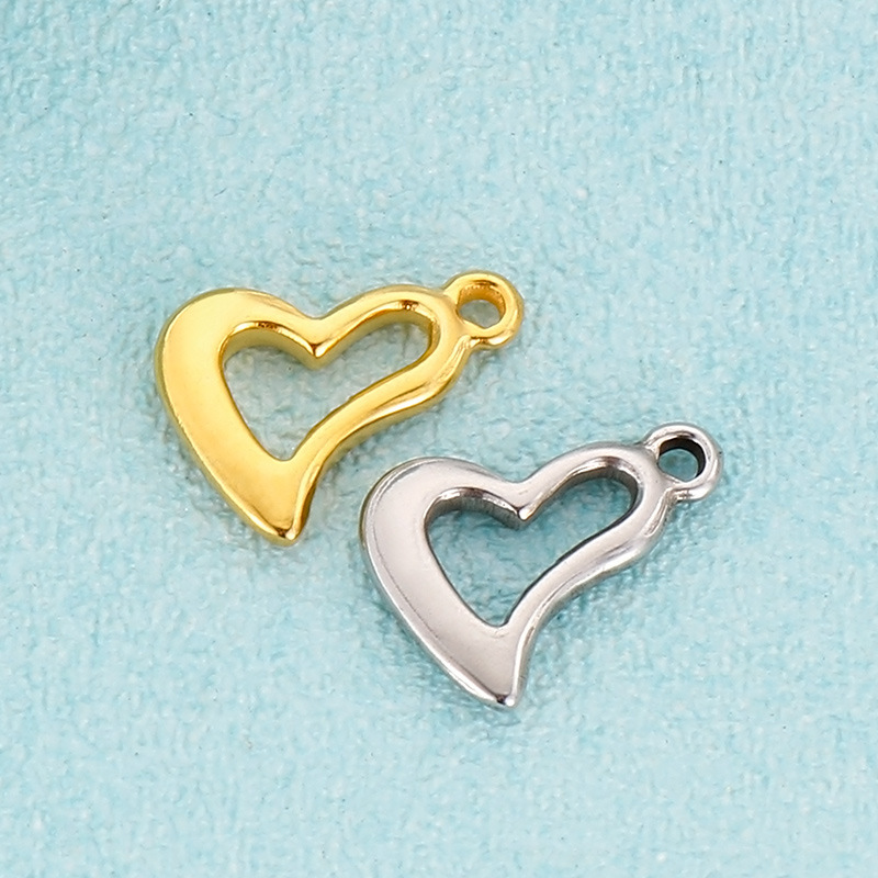 Simple Style Heart Shape Stainless Steel Plating Jewelry Accessories display picture 4