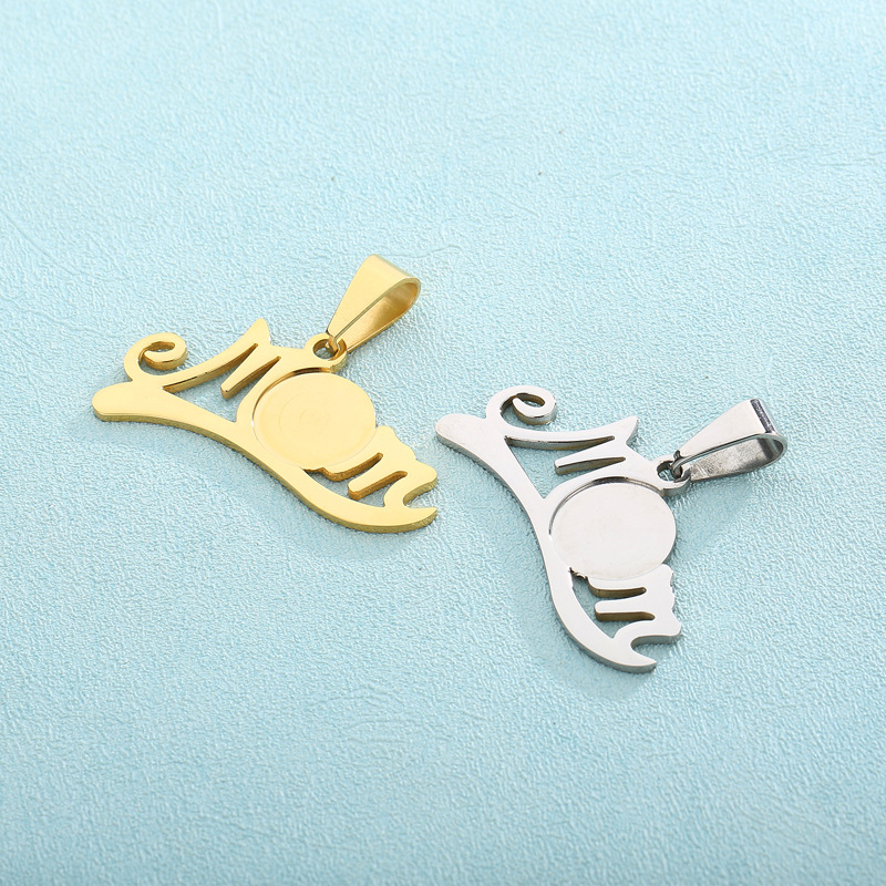 Simple Style Letter Stainless Steel Plating Mother's Day Jewelry Accessories display picture 2