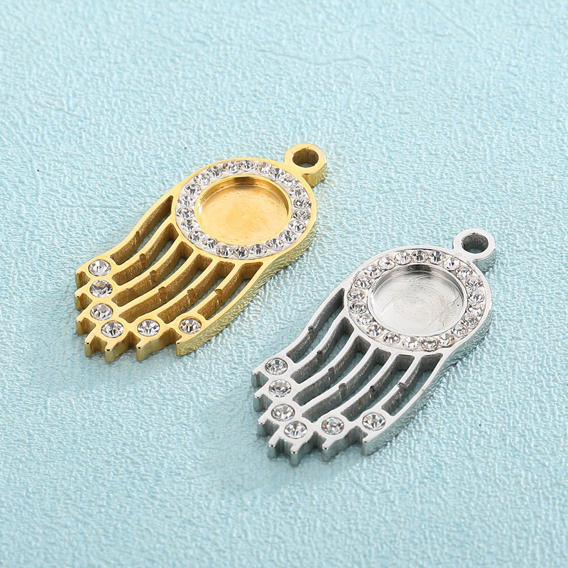 Simple Style Geometric Stainless Steel Plating Inlay Rhinestones Jewelry Accessories display picture 1