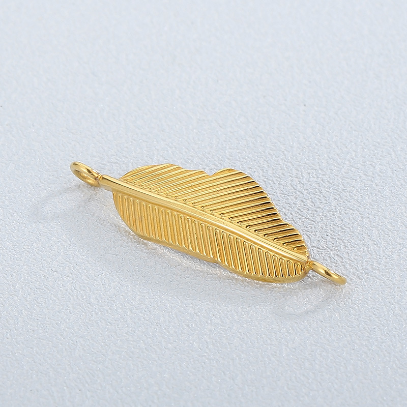 Simple Style Feather Stainless Steel Plating Jewelry Accessories display picture 4