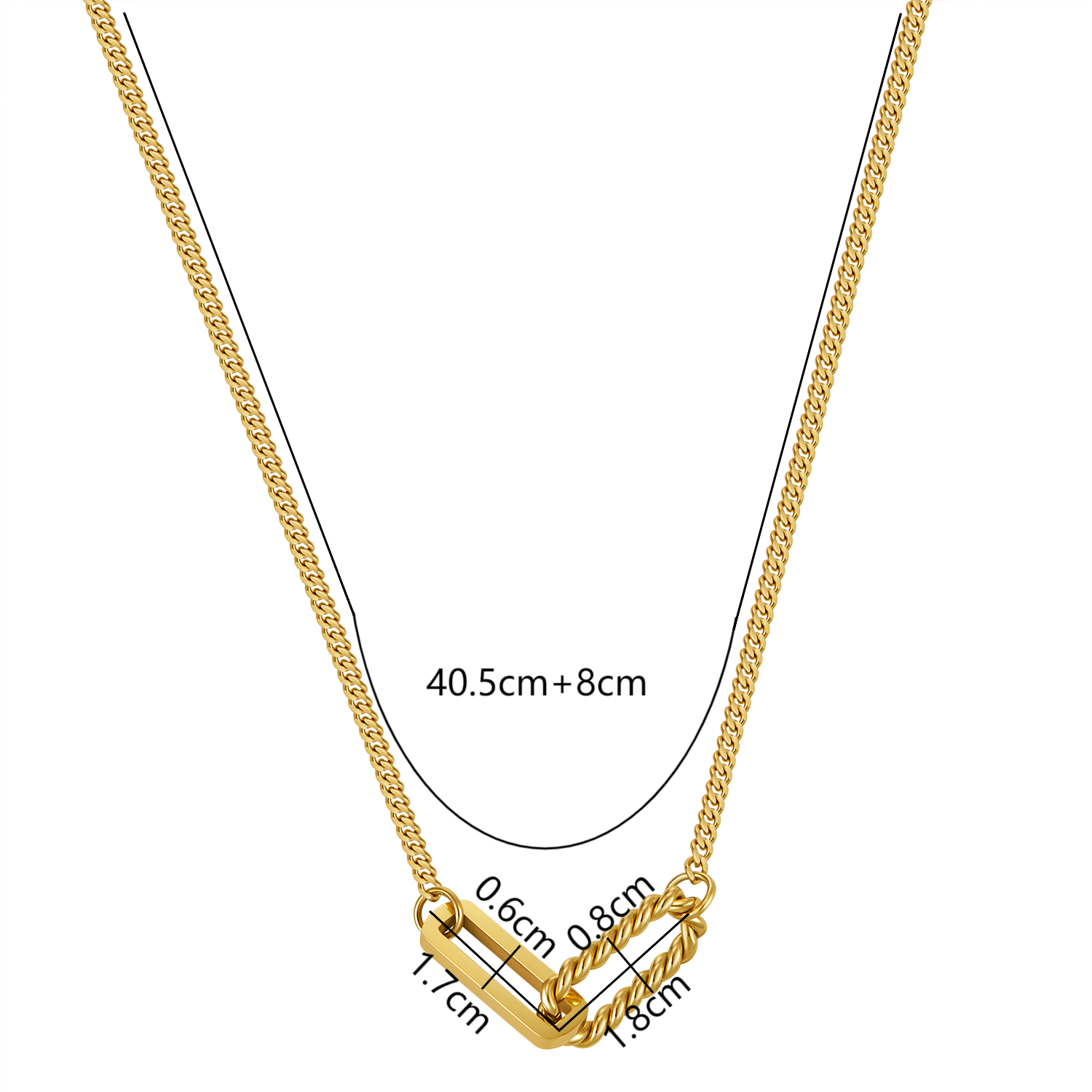Edelstahl 304 14 Karat Vergoldet Einfacher Stil Geometrisch Halskette Mit Anhänger display picture 5