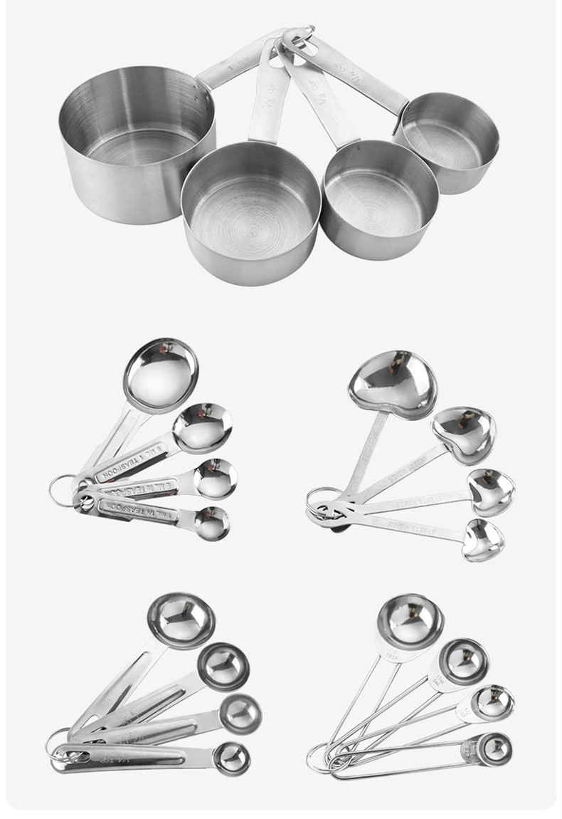 Casual Letter Stainless Steel Measuring Spoon 4 Pieces Set display picture 10
