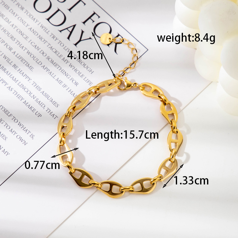 Simple Style Geometric Stainless Steel Plating Bracelets display picture 3