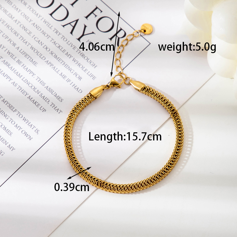 Simple Style Geometric Stainless Steel Plating Bracelets display picture 5