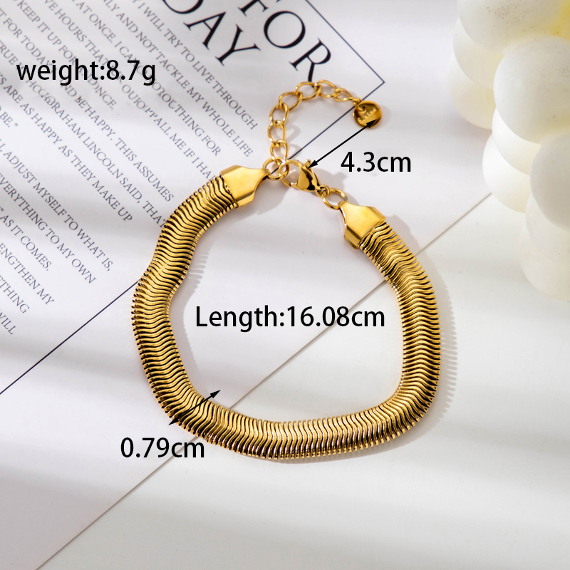 Simple Style Geometric Stainless Steel Plating Bracelets display picture 12