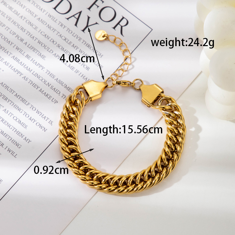 Simple Style Geometric Stainless Steel Plating Bracelets display picture 13