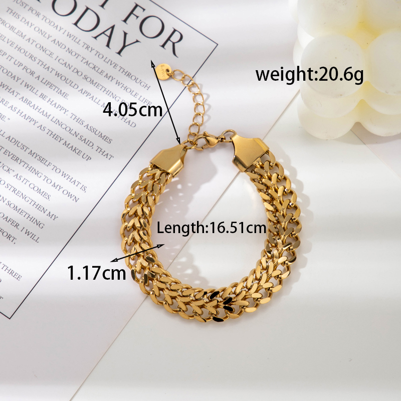 Simple Style Geometric Stainless Steel Plating Bracelets display picture 11