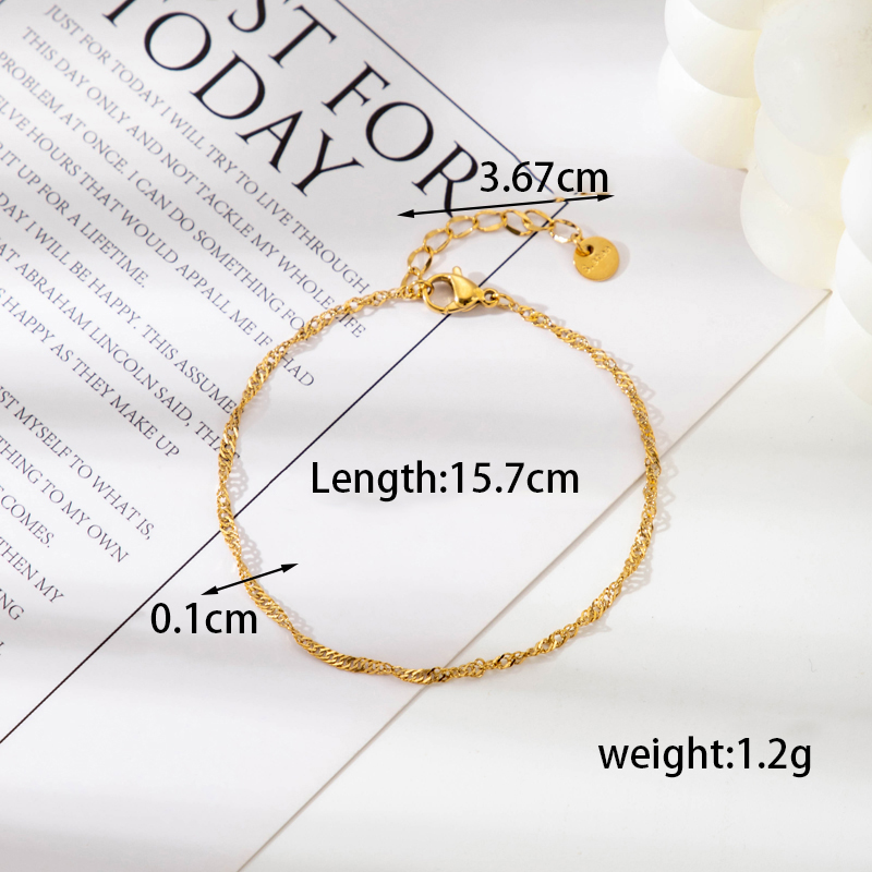 Simple Style Geometric Stainless Steel Plating Bracelets display picture 8