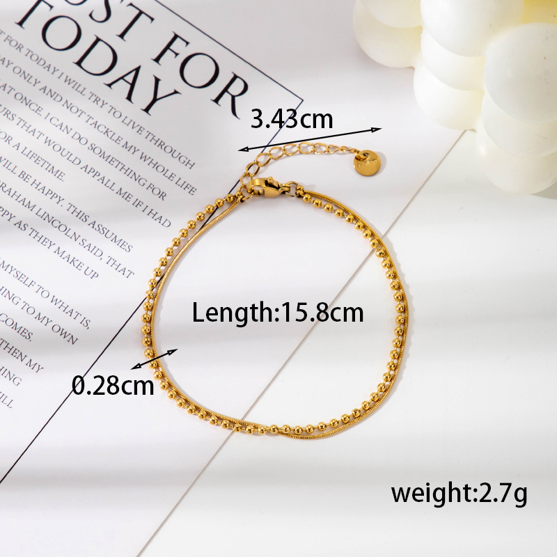Simple Style Geometric Stainless Steel Plating Bracelets display picture 9