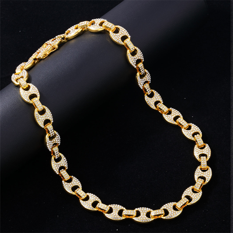 Hip-hop Geometric Alloy Rhinestone Plating Inlay Rhinestones Gold Plated Silver Plated Unisex Bracelets Necklace display picture 5