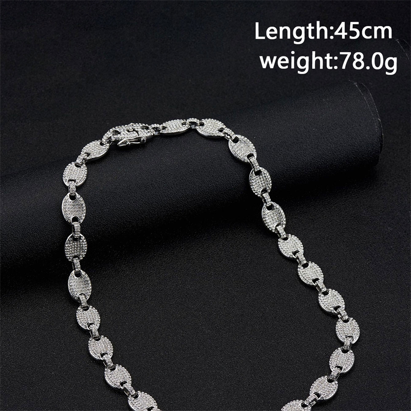 Hip-hop Geometric Alloy Rhinestone Plating Inlay Rhinestones Gold Plated Silver Plated Unisex Bracelets Necklace display picture 6