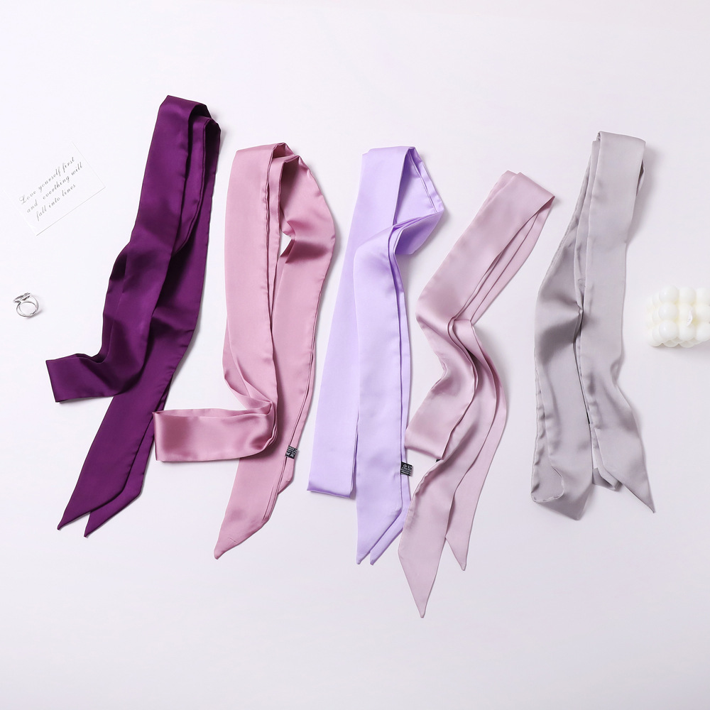 Women's Simple Style Solid Color Polyester Silk Scarf display picture 1