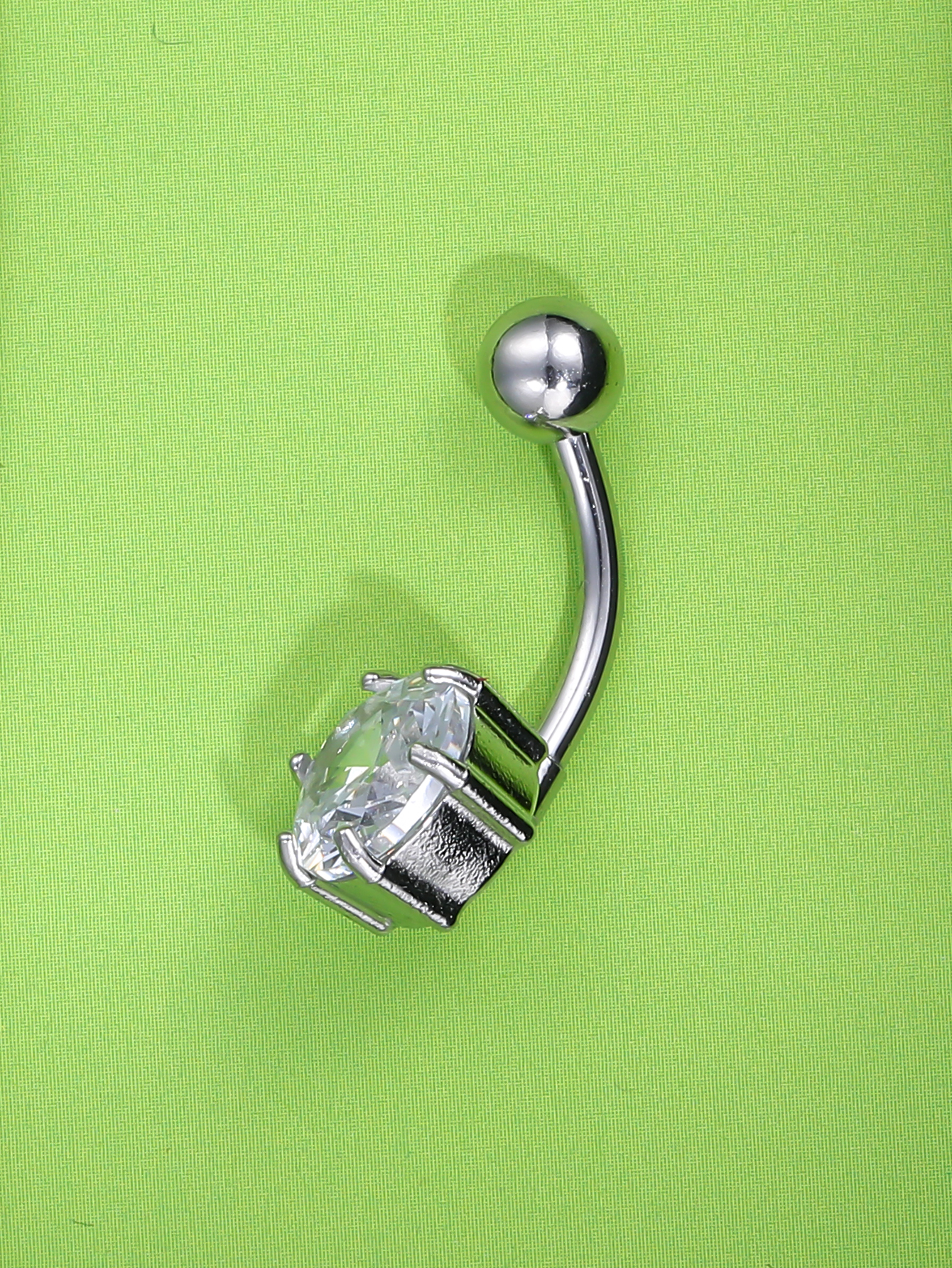Simple Style Solid Color Stainless Steel Diamond Belly Ring In Bulk display picture 2