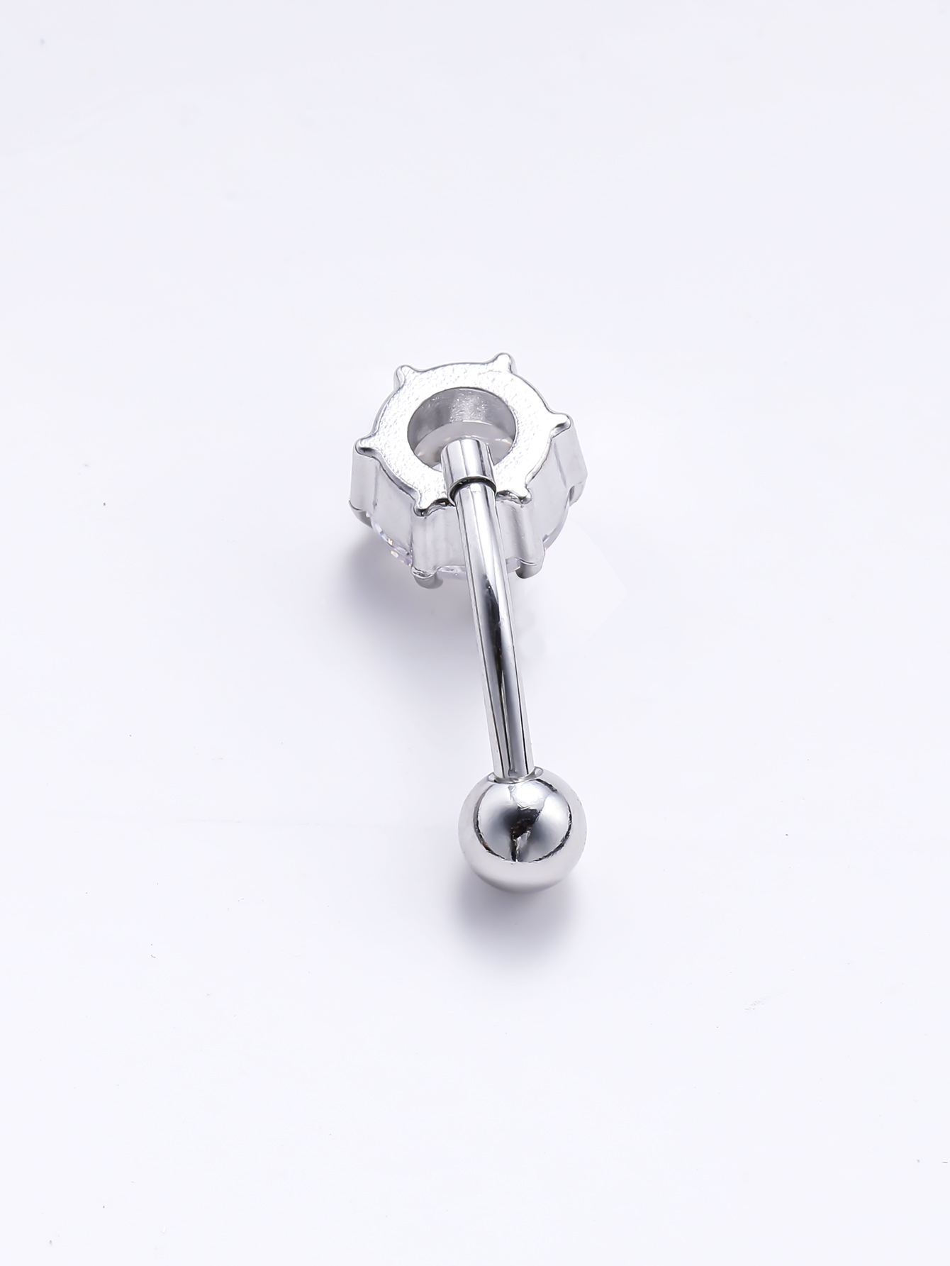 Simple Style Solid Color Stainless Steel Diamond Belly Ring In Bulk display picture 3