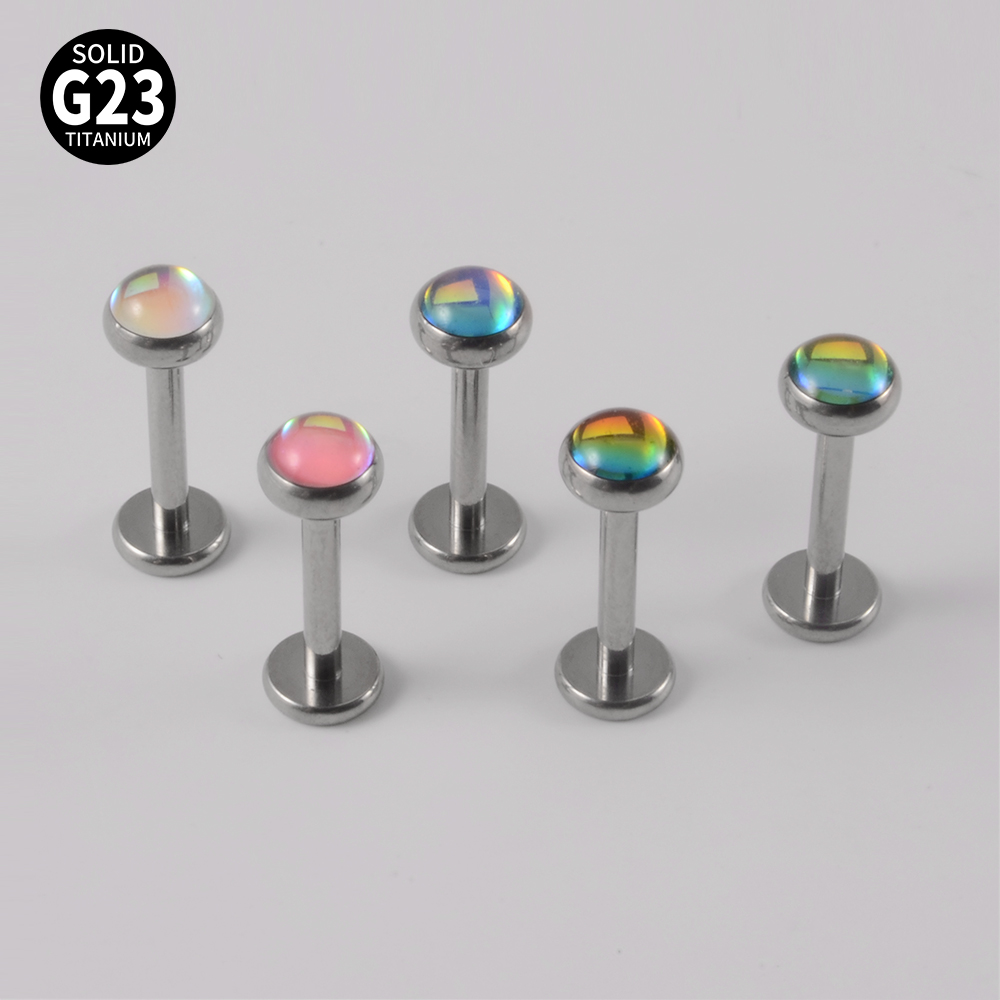 Casual Cute Shiny Solid Color G23 Titanium Lip Stud In Bulk display picture 4