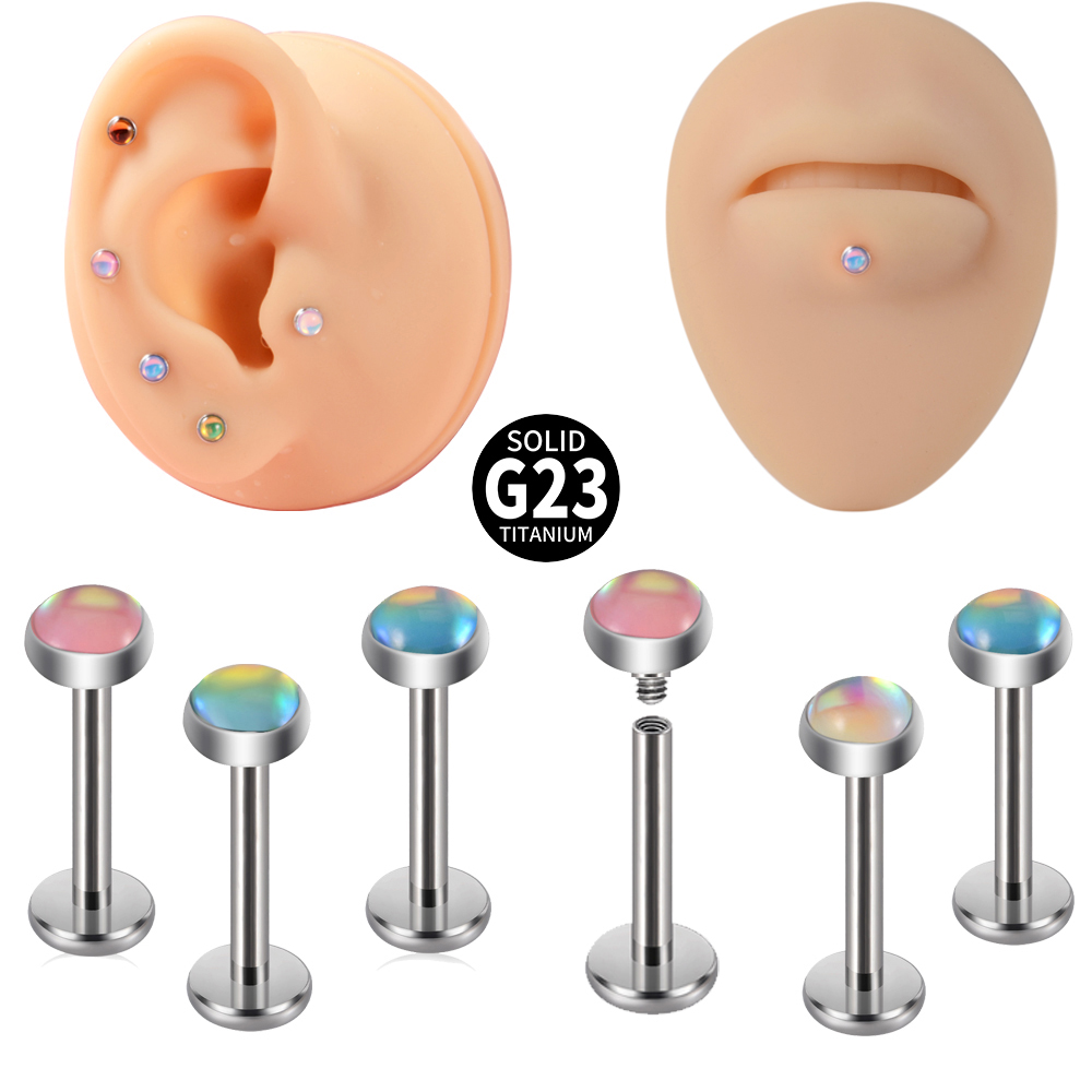 Casual Cute Shiny Solid Color G23 Titanium Lip Stud In Bulk display picture 1