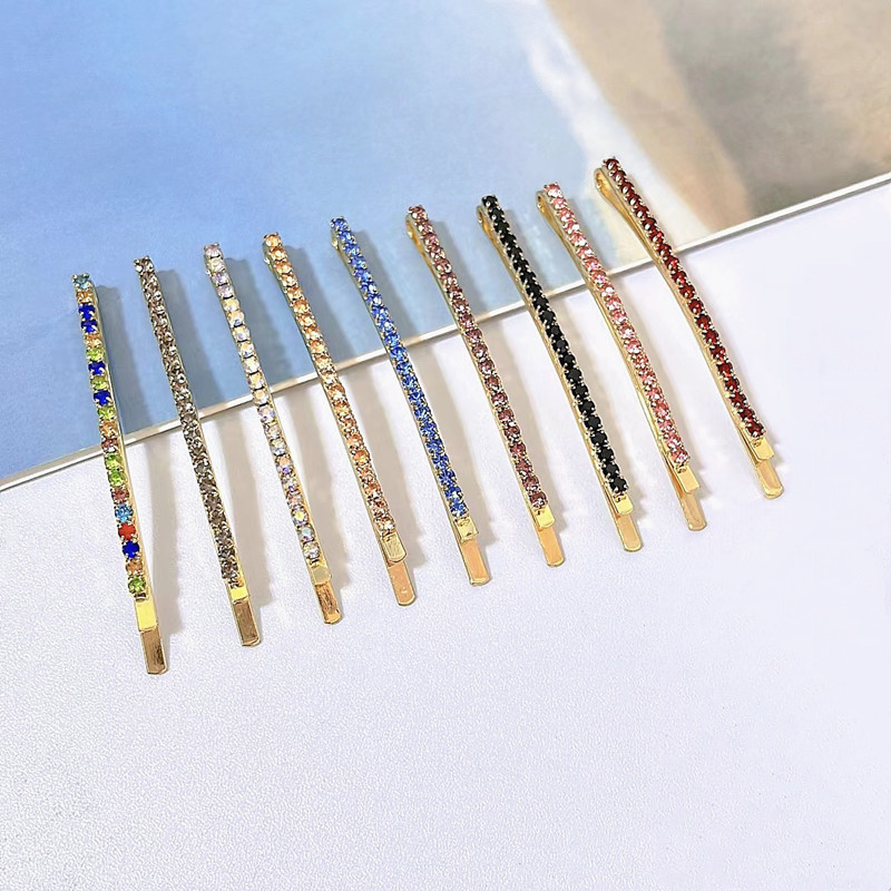 Women's Simple Style Geometric Alloy Plating Inlay Rhinestones Hair Clip display picture 2