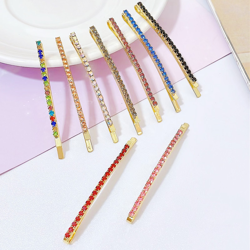 Women's Simple Style Geometric Alloy Plating Inlay Rhinestones Hair Clip display picture 3