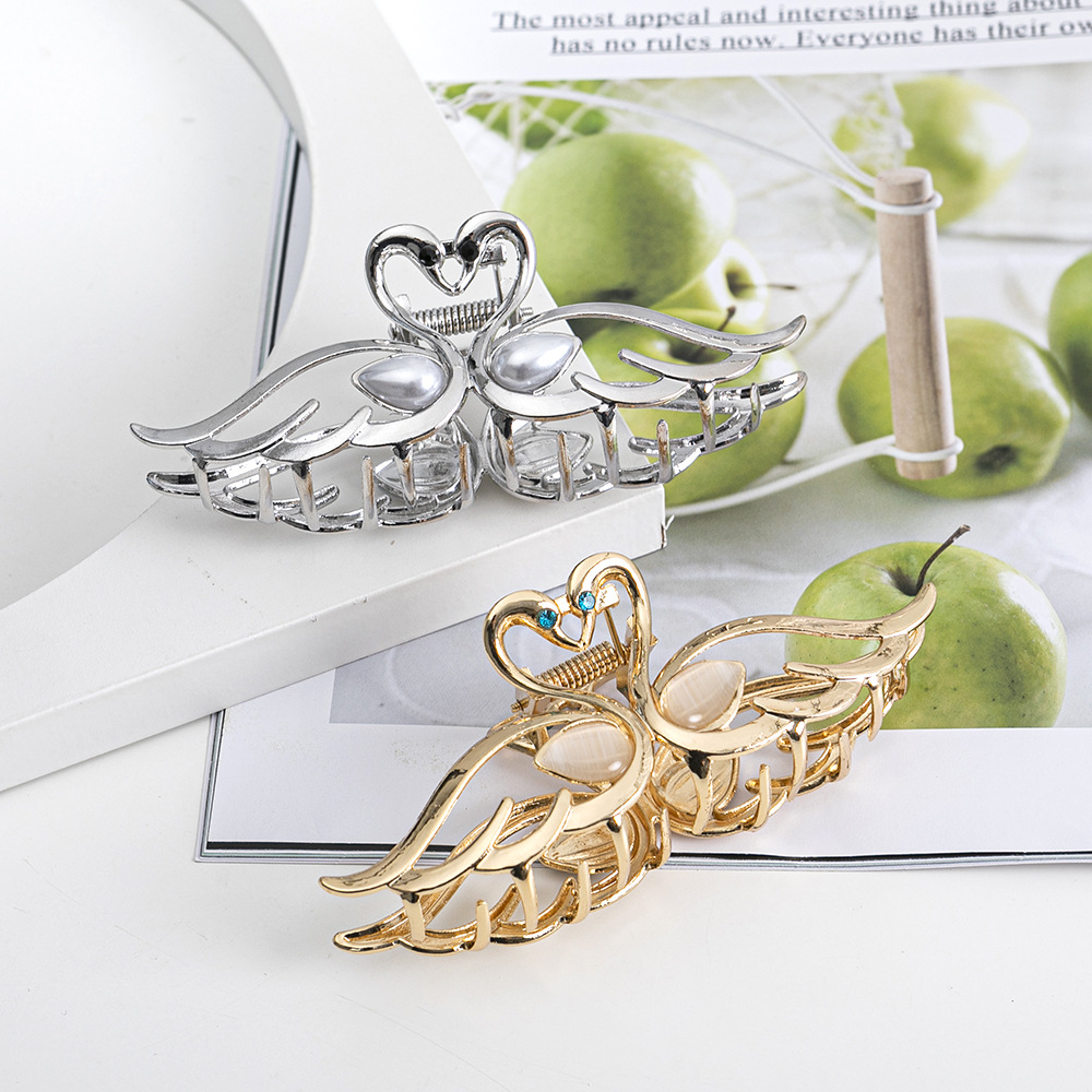 Women's Lady Swan Metal Plating Hair Claws display picture 3