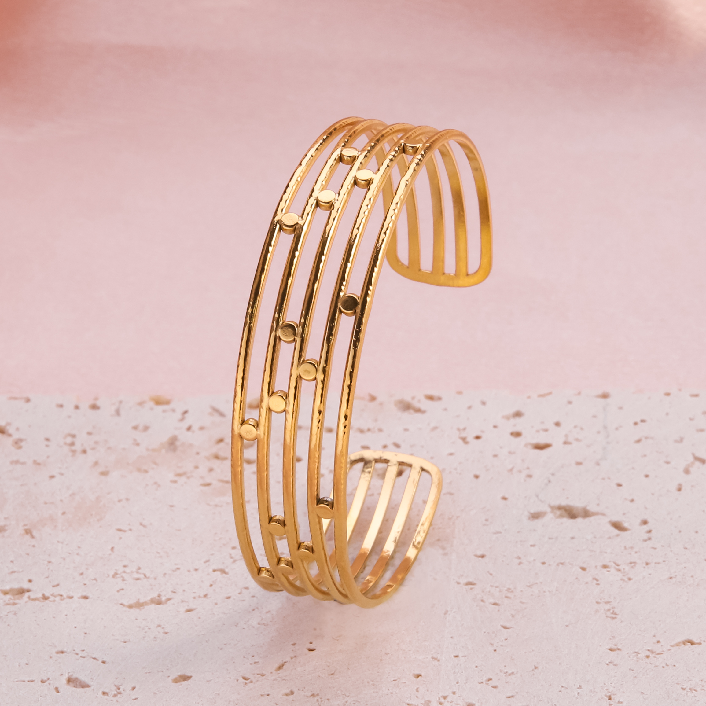 Casual Classic Style C Shape Lines Snake 304 Stainless Steel 18K Gold Plated Bangle In Bulk display picture 6