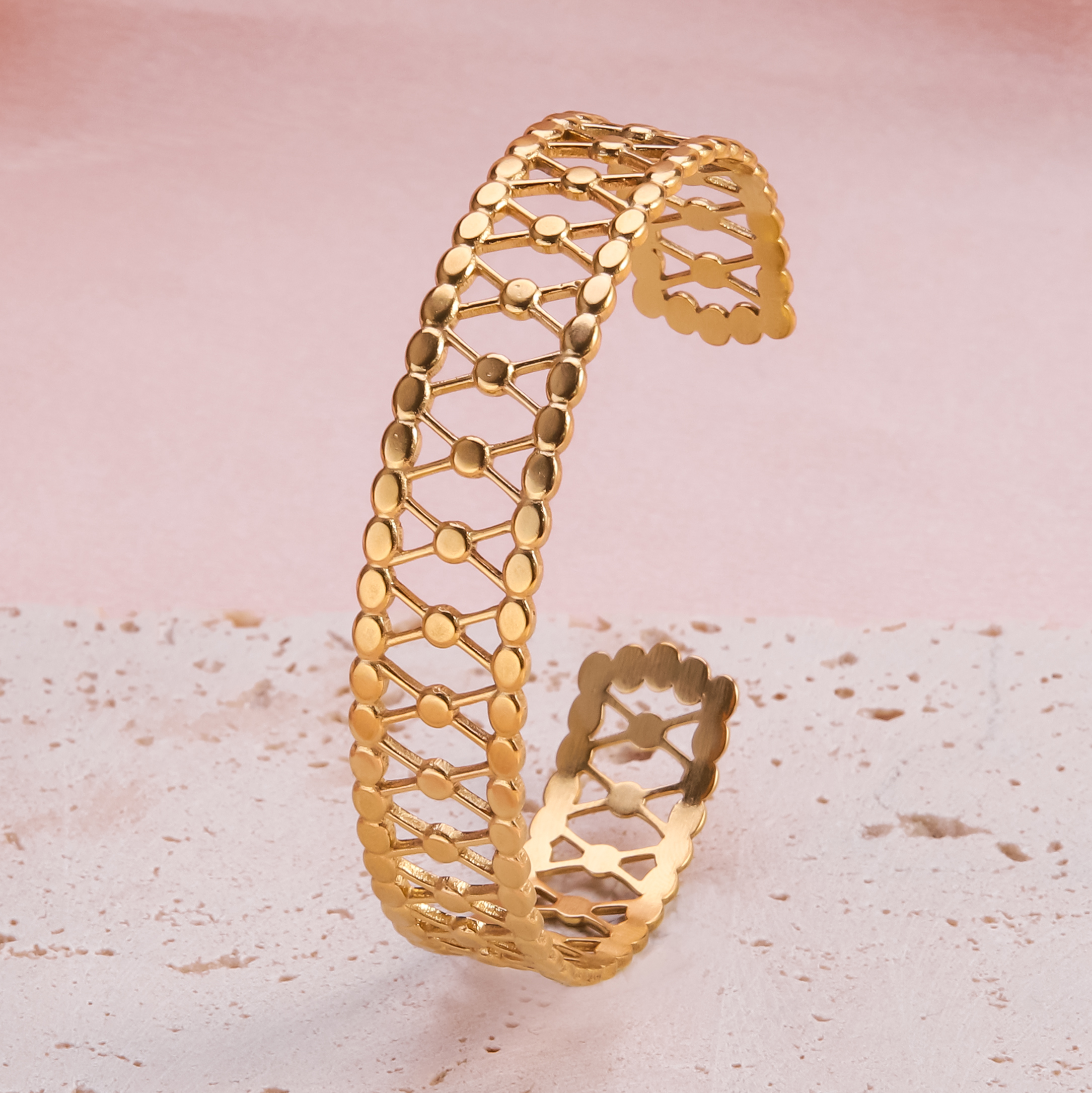 Casual Classic Style C Shape Lines Snake 304 Stainless Steel 18K Gold Plated Bangle In Bulk display picture 8