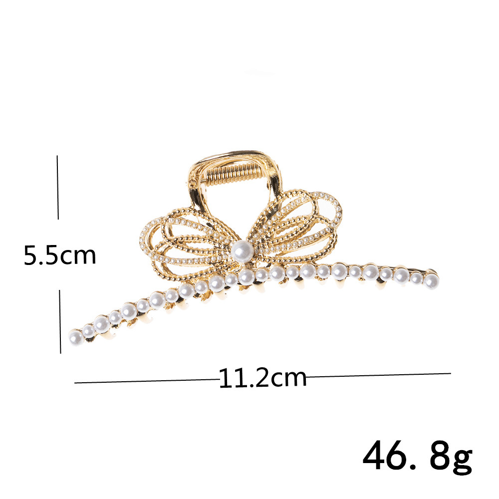 Women's Simple Style Bow Knot Metal Plating Hair Claws display picture 3