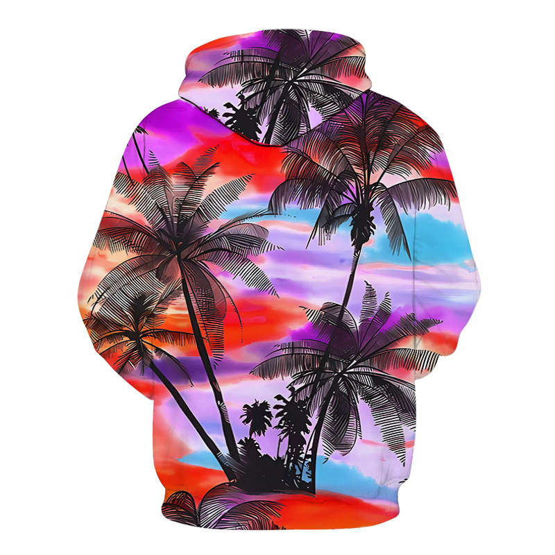 Men's Printing Casual Long Sleeve Loose Hooded display picture 2