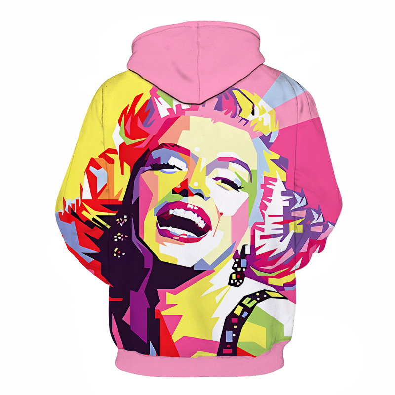Men's Printing Colorful Casual Long Sleeve Loose Hooded display picture 12